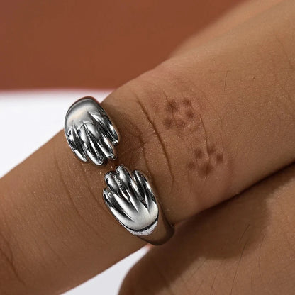 Paw Print Hug Ring